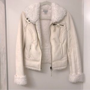 Vintage Guess Suede Sherpa Lined Jacket